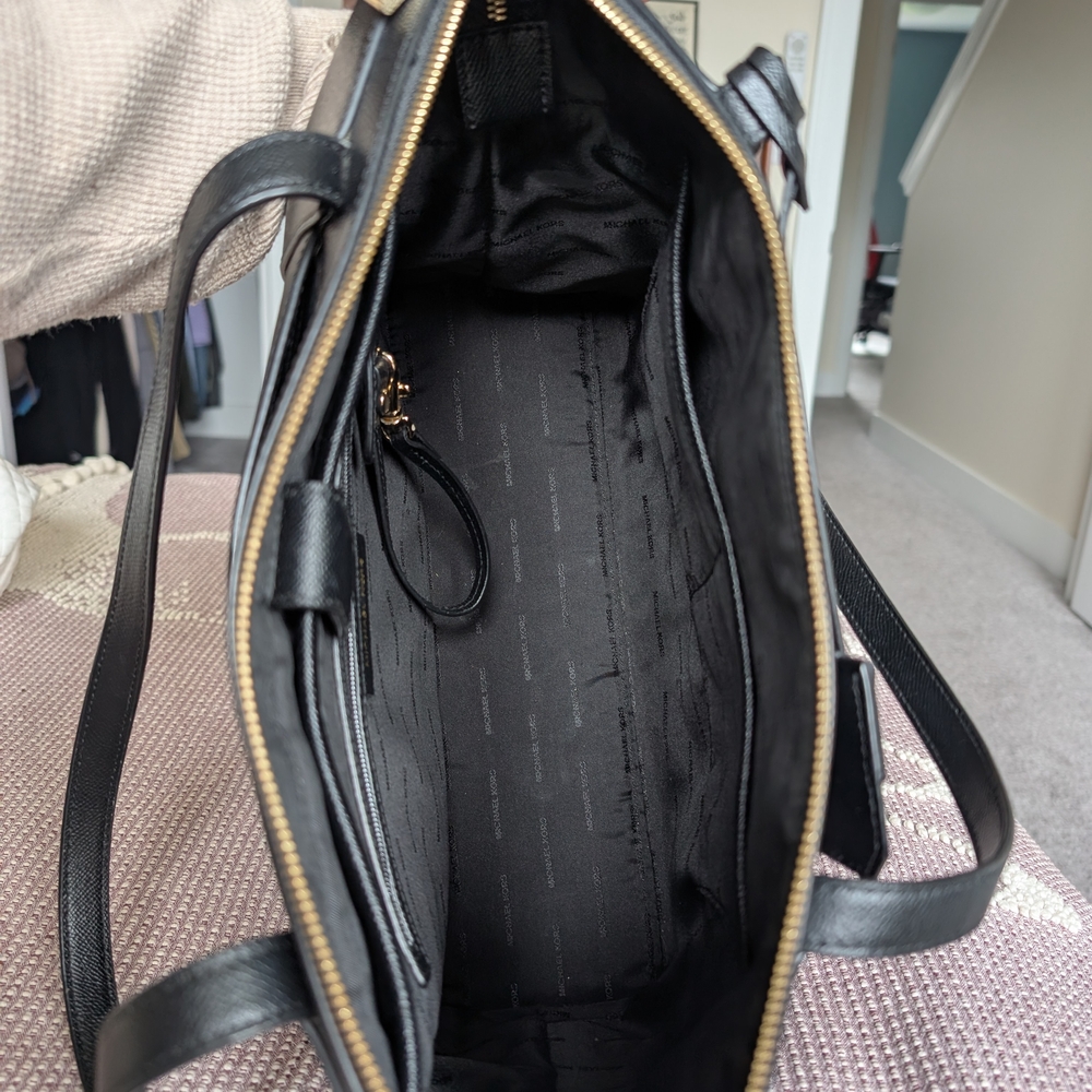 Michael Kors Maddie Black Tote Bag - Picture 6 of 11